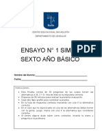 Ensayo SIMCE Sexto Básico Lenguaje y Comunicación