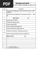 Proforma Estimate: Kurnool District