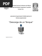 Informe de Descarga Tanque