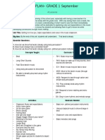 Grade 1 Unit Plan - September