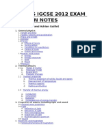 Physics Igcse 2012 Exam Revision Notes: by Samuel Lees and Adrian Guillot