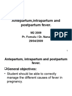 Antepartum, Intrapartum and Postpartm Fevers.M2 2009ppt