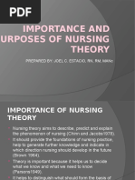 Importance and Purposes of Nursing Theory