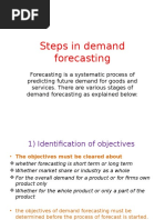 Steps in Demand Forecasting