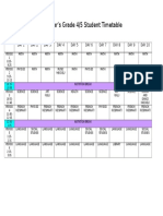 Student Timetable 2