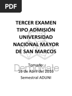 Semestral Aduni - Tercer Examen Tipo Admisión PDF