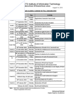 UG Semester Calendar Fall 2016