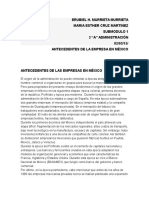 Antecedentes de La Empresa en Mexico Tarea