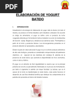 Informe Listo de Yogurt