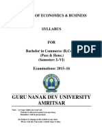 BCOM PASS and HONS SEMESTER I To VI PDF