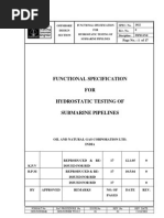 ONGCSpec Hydro Testing of Sub Sea Pipelines 2022 Rev 0