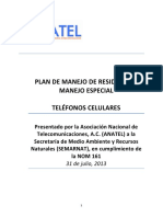 Plan de Manejo - Teléfonos Celulares