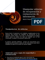 Manipular Utilerías de Recuperación y Restauración de Información