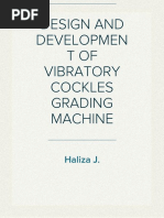 Design and Development of Vibratory Cockles Grading Machine