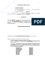 Deed of Conditional Sale - SN Felipe