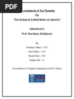 An Assignment of Tax Planning On "Tax System in United States of America"