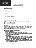 Bond Formula