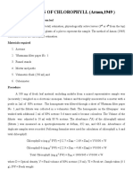 Estimation of Chlorophyll