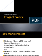 Project Work: - DR Parag Ajagaonkar