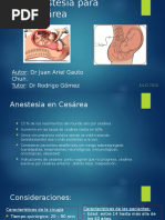 Anestesia para Cesárea