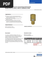 WIKA - Data Sheet For Snubber