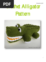 Crochet Alligator Pattern: Skymagenta Craft©