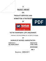 Project Report On Kotak Life Insurance