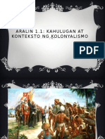 Kahulugan at Konteksto NG Kolonisasyon