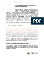 Contrato de Prestacaoo de Servicos Profissionais de Arquitetura e Urbanismo II