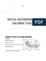 Basics of Milling Machine and Its Rigidity