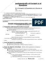 Învelişul Biopedogeografic Al Europei Şi Al României