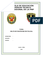 Monografia de DELITO DE FUNCIÓN MILITAR POLICIAL