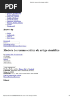 Modelo de Resumo Crítico de Artigo Científico PDF