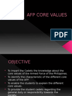 Afp Core Values