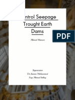 Control Seepage Thought Earth dam " التحكم في التسرب خلال السدود الترابيه " 