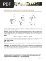 Meditation de Nettoygae de La Ligne D'arc Et Du Karma