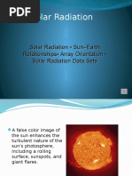 Solar Radiation: Solar Radiation - Sun-Earth Relationships - Array Orientation - Solar Radiation Data Sets