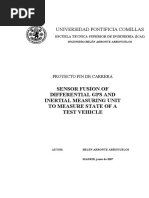 Sensor Fusion of Differential Gps and Inertial Measuring Unit To Measure State of A Test Vehicle