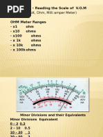 (Volt, Ohm, Milli Amper Meter) : TESTER - Reading The Scale of V.O.M