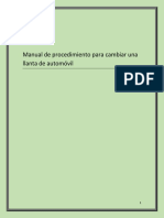 Manual de Procedimiento para Cambiar Una Llanta de Automc3b3vil PDF