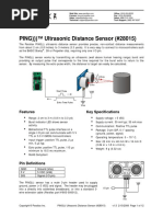 PING) ) ) ™ Ultrasonic Distance Sensor (#28015) : Features Key Specifications