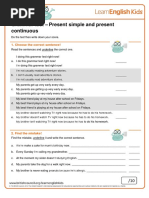 Grammar Practice Present Simple and Present Continuous