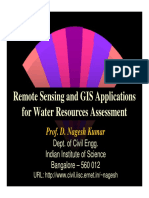 Prof Nagesh Kumar RS - GIS - WRA PDF