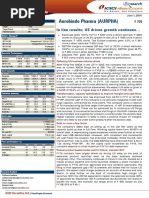 Aurobindo Pharma (AURPHA) : in Line Results US Driven Growth Continues