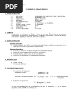 Syllabus de Dibujo Tecnico