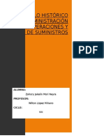 Desarrollo Histórico de La Administración de Operaciones y Cadena de Suministros