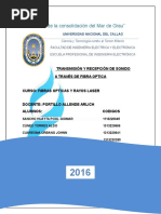 Transmisión y Recepción de Sonido Por Luz Laser