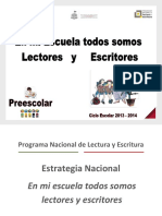 Estrategia Nacional 2013 Preescolar en Mi Escuela Todos Somos Lectores y Escritores