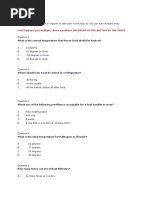 Food Hygeine MCQ