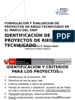 Identificacion - Descripcion Sistemas de Riego